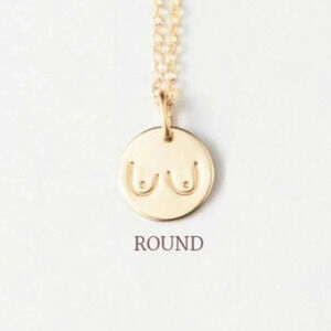 Round Boobs Body Positivity Charm Disc Necklace